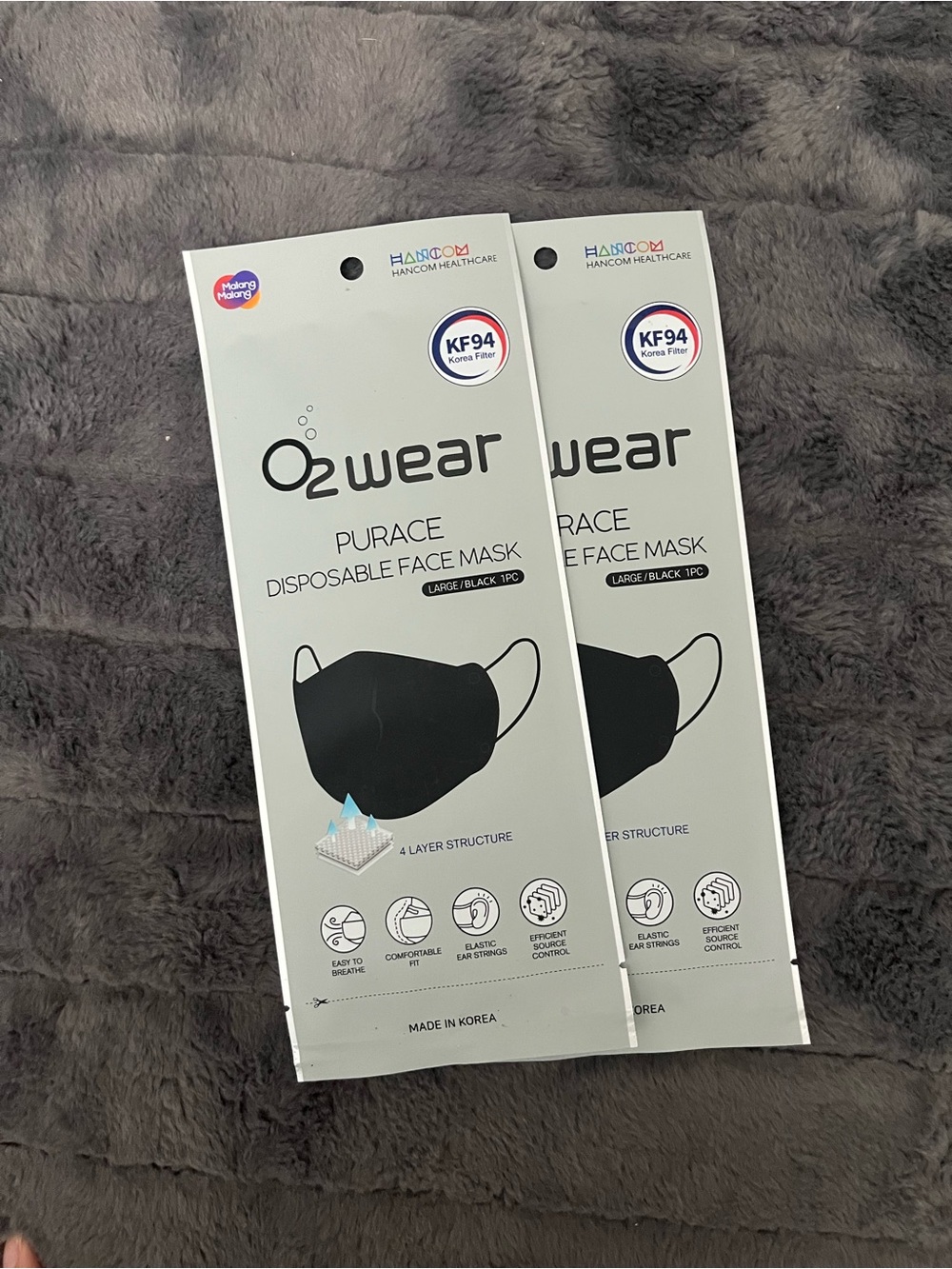 Purace KF94 Disposable Face Mask - Black